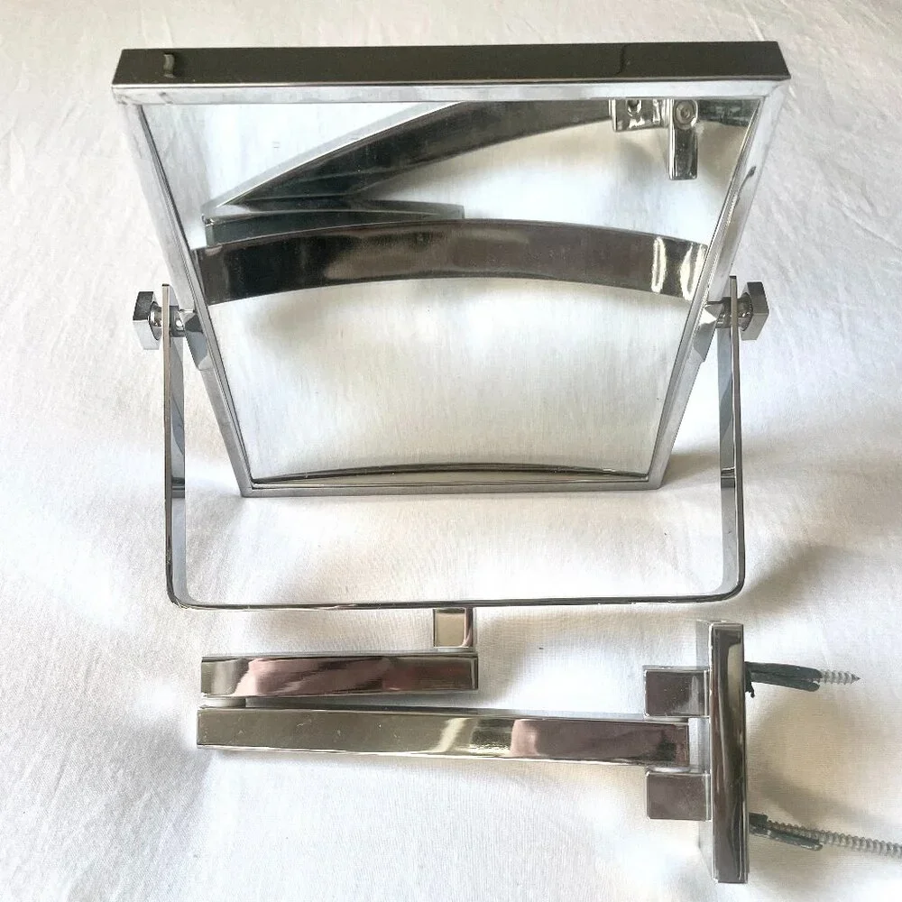 Square Wall Mounted Articulating Mirror - Picture 3 of 4